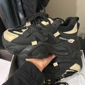 Women’s new platform dad shoe side EU40 black and gold